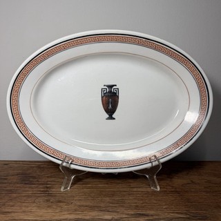 Hotel Baltimore Pompeian Room Greek Key Vase Lamberton China Ware Platter 1910s