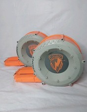 Lot 2 Nerf N Strike Elite 35 Round Ammo Drums Magazine Replacement Dart Clip
