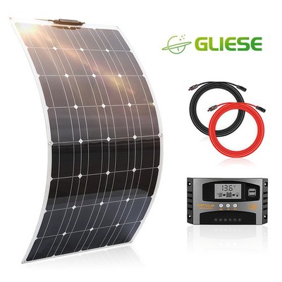 Solarpanel 200w Flexibel Solarmodule für Wohnmobil Boot Balkonkraftwerk Camping
