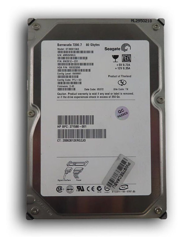 Seagate Barracuda 7200.7 80GB SATA 3.5"" 7200RPM HDD - ST380013AS