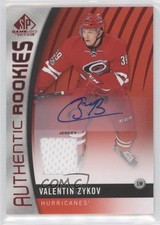 2017-18 SP Game Used Authentic Rookies Red Jersey Valentin Zykov #101 Auto 2nt