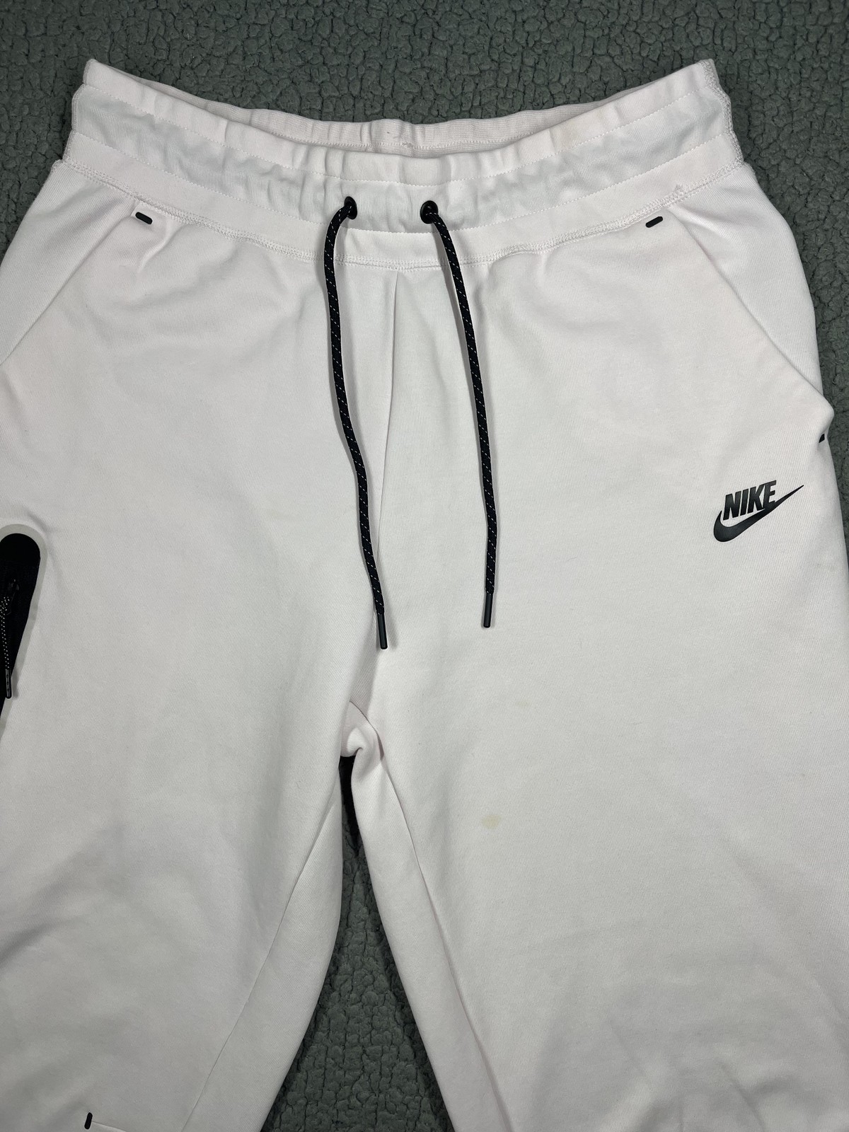 Nike Joggers Mens Medium Light Pink Zip Pocket Cuffed Sweatpants CW4222-664 thumbnail 2