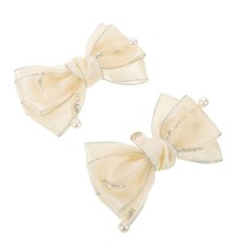 1 Pair Decorative Shoe Clips: Removable Bowknot Rhinestone Shoe Decoration