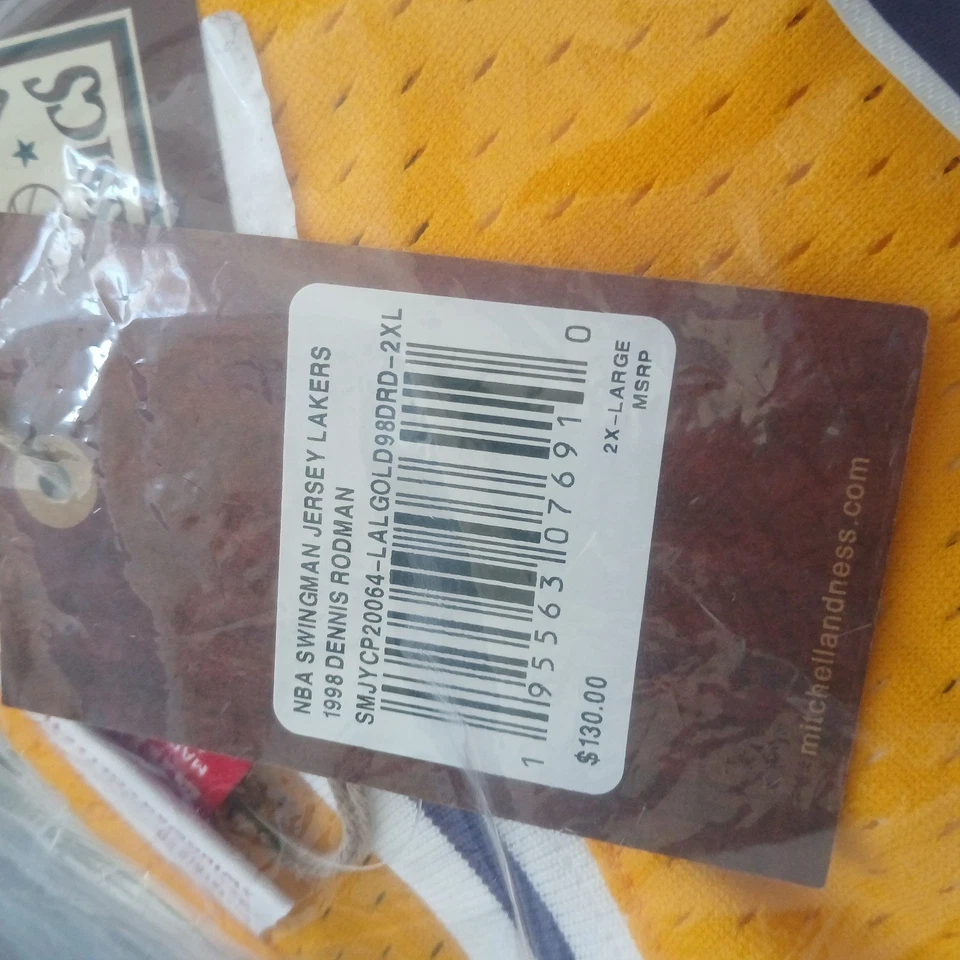 Rodman Los Angeles Lakers Home Swingman Jersey Mitchell & Ness Size XXL Fits XL - Image 3 of 3