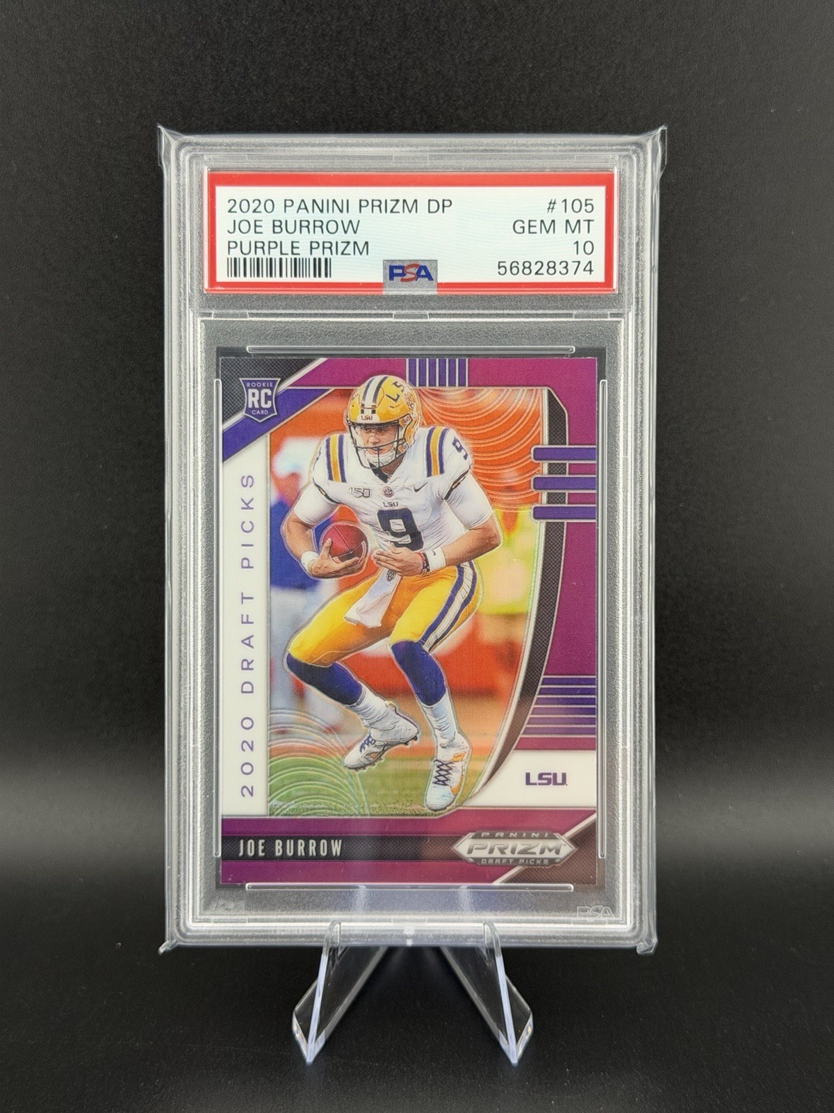 Joe Burrow Panini Prizm Draft Picks #105 Purple