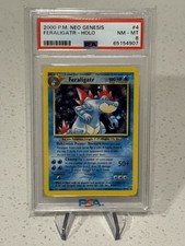2000 Pokemon Feraligatr 4/111 Neo Genesis Rare Holo PSA 8 NM-MINT