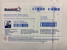 Renown, Flat Urinal Screens: White Cherry Scented. 6 Boxes Of 12 72 Total 