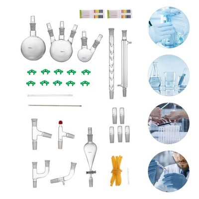 29 PCS 24/40 Advanced Organic Chemistry Lab Glassware Kit Lab Chemilcal Unit
