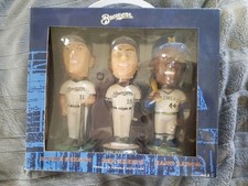 Milwaukee Brewers Bobbleheads 2002 Collectors Series Pepsi Mail In Set NIB Aaron