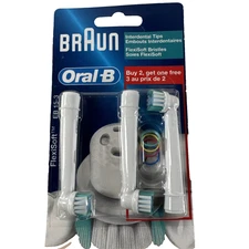 NOS SEALED Oral-B  Flexi-Soft Replacement Toothbrush Heads Refills #EB 15-3