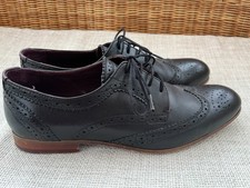 TED BAKER Black LEATHER Brogue Lace-Up Shoes Size 9 Eur 43