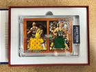 Larry Bird & Magic Johnson Topps NBA Hoops Card with Game Worn Jersey Fusion