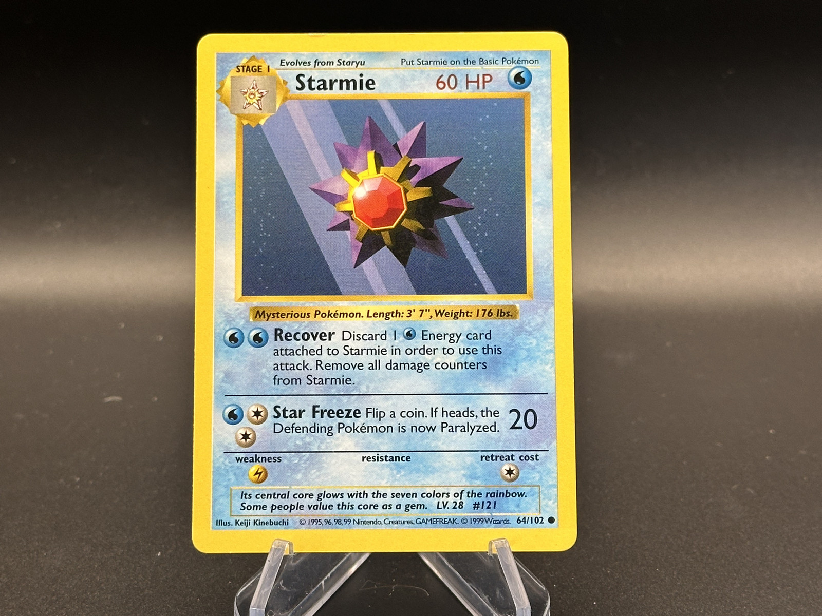 Starmie - Shadowless - 64/102 Base Set - Pokémon TCG - 1999