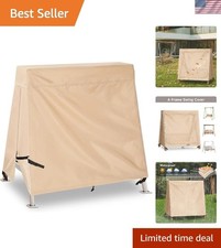 Waterproof A-Frame Swing Cover 72" L x 55" D x 67" H - All-Weather Beige Canopy