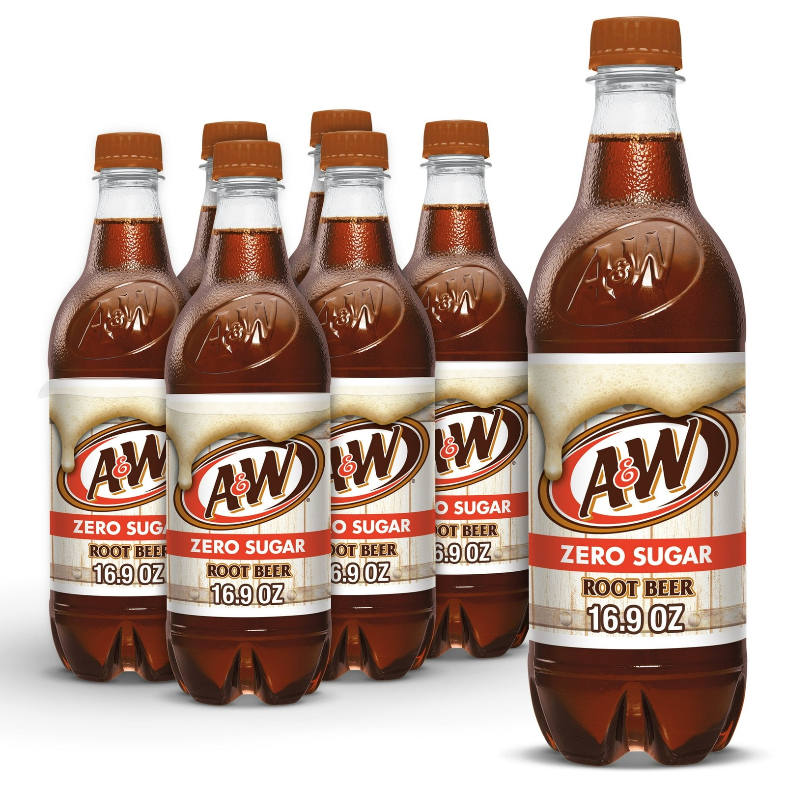 🥤 A&W Root Beer Soda Pop Zero Sugar – 18 Pack (0.5L Bottles) 🍨