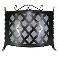 Parascintille Camino Caminetto Stufa Pellet Acciaio Decorato 70x55h