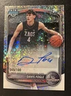 2025-26 Topps Bowman Chrome 1st Speckle /100 Refract Davis Fogle Autograph