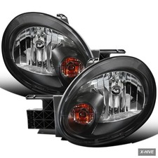 - Fits 2003-2005 Dodge Neon Replacement Headlights Assembly Pair Black - Fits 2003-2005 Dodge Neon Replacement Headlights Assembly Pair Black