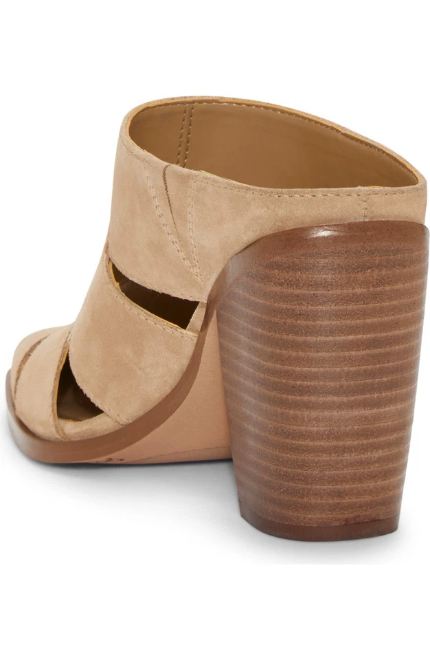 Vince Camuto Mujer Aimie Puntera Cuadrada Tacón Mula Color Tortilla Talla 6 Envío Gratis Foto 2 de 4