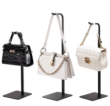 pickpiff 3 Pack Purse Holder Handbag Display Stand: Black Hanger Rack for Bag...