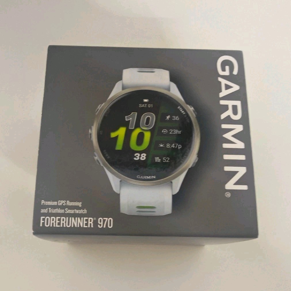 Garmin Forerunner 970 Smartwatch GPS Orologio Sportivo Bianco (Nuovo)