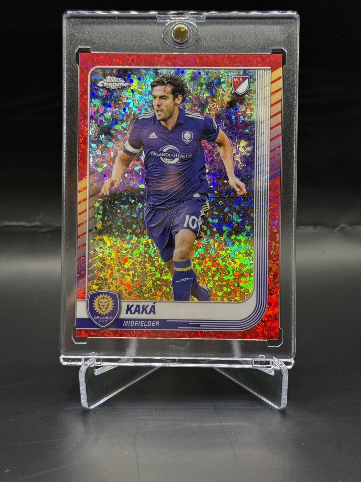 TOPPS CHROME MLS KAKA # 60 RED MINI DIAMONDS 1/5 ORLANDO CITY SC Bookend 