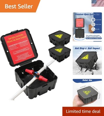 Art Deco Black Junction Box 2 Pack - Effortless Installation & Safety Compliant