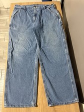 Carhartt B13 STW Dungaree Fit Jeans 38x30 Blue Carpenter Work Denim Mens
