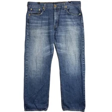 Levi's 569 Loose Straight Fit Jeans Mens W38 L32 Blue Denim Pants Read*