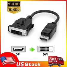 Display Port DP Male to DVI-D Female Display Port Converter Adapter Cable 15CM