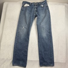 Levi's 501 Button Fly Denim Jeans Blue Men's 36" Waist x 34" Inseam