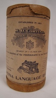 Cortina Cylinder Phonograph Record Container