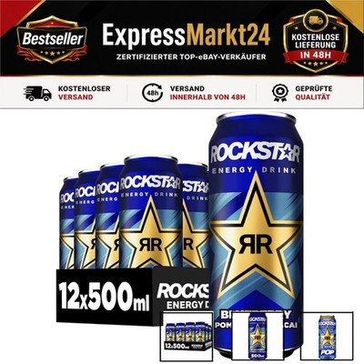 Rockstar Energy Drink Blaubeere - Koffein 12 x 500ml