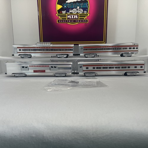 MTH Premier 20-2153 Santa Fe El Capitan Aluminum 15" 4 Car Passenger Set Used O - Picture 2 of 24