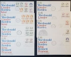Stamps Canada FDC's: #586-93 1c-8c compl. set of 8 of the Caricature FDC's  VF