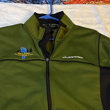 Brooks Men's Track Jacket Full-Zip Green/Black XLPolyester Running Athletic Fit