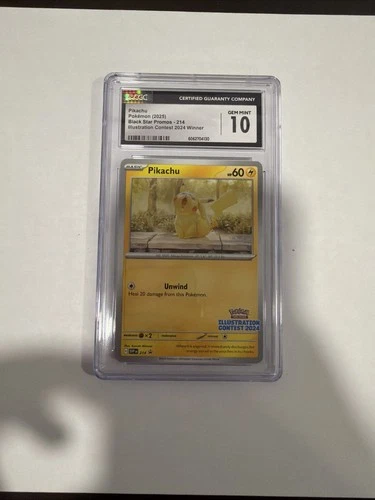 Pokemon Pikachu #214 Illustration Contest Winner SVP  2024 - CGC 10 Gem Mint