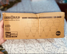 Deba Bulb Rechargeable Emergency Led A19 9w 800-999 Lm Screw Base 10pk