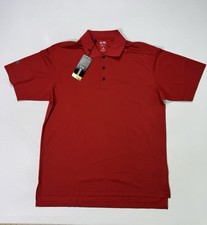 Adidas Golf Men's Medium Polo Shirt NWT Climalite Red Performance Active