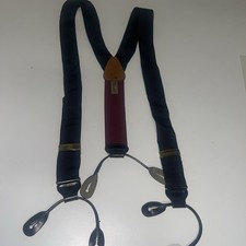 Trafalgar Suspenders Braces Black  Burgundy Adjustable Vintage