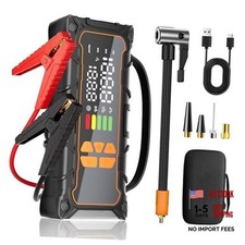 Battery Jumper Starter Portable, Jump Starter with Air Compressor-4000A 12V