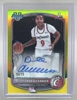 Darianna Alexander 2025 Bowman Chrome #CPA-DL Yellow Refractor 1st RC Auto /75