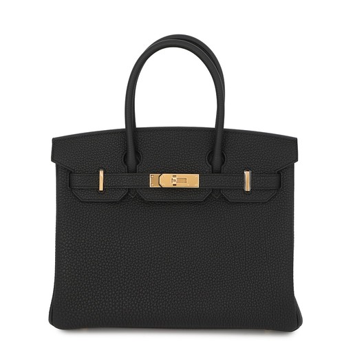 HERMES Birkin Size 30 Togo Leather Black