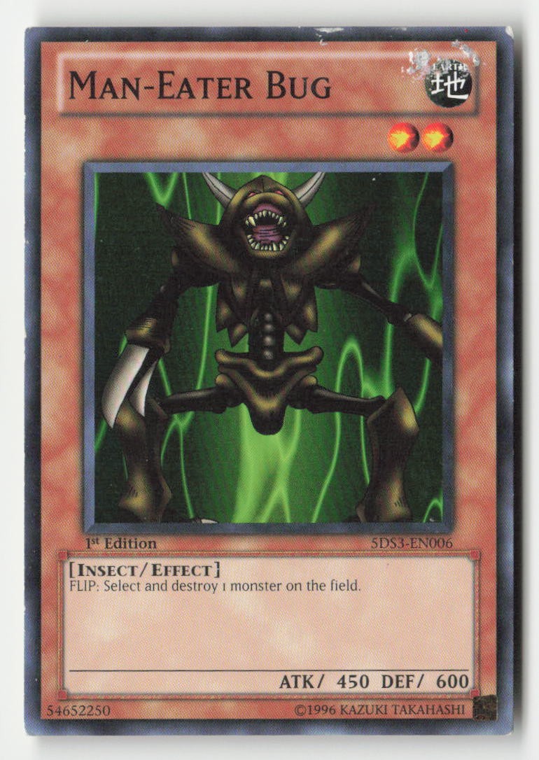 Man-Eater Bug DEM1-EN005 Common / Short Print Demo Pack Yu-Gi-Oh Heavily Played