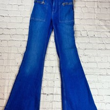 We The Free Free People Layla Zipper High Rise Flare Jeans Size 27 Flare Jeans