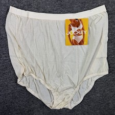 Vintage Jockey Silks Brief Panties Womens Size 7 Off-White Cream High Rise