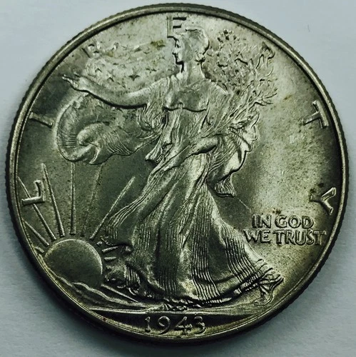 1943 WALKING LIBERTY HALF DOLLAR! GEM BU+++! GORGEOUS LUSTER! CRAZY! NR #P1450