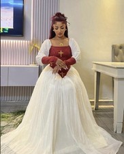 Lavish Looking Handmade Ethiopian Traditional Dress Habesha Kemis