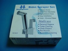 Houtingmaan Chrome Bidet Sprayer Set, Pet Shower, Toilet Cleaning, Cloth Diapers