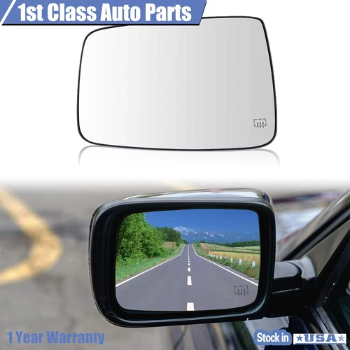 Left Exterior Mirror Glass W/ Power Heated For Dodge Ram 1500 2500